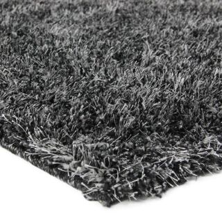 Tapis shaggy gris foncé Brillant Double