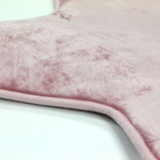 Tapis étoile rose poudré extra doux