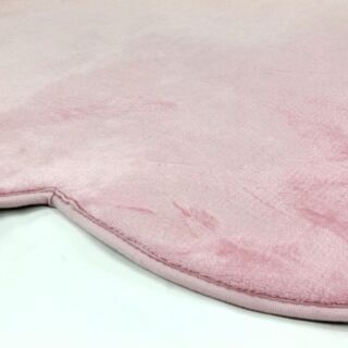 Tapis fleur rose poudré extra doux