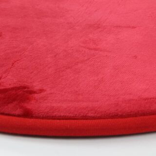 Tapis rond rouge extra doux