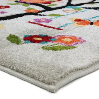 Tapis enfant Fuji chouettes écru 