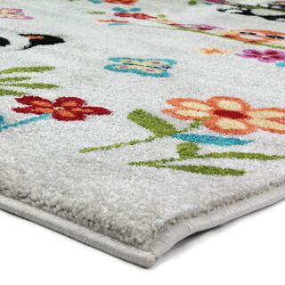 Tapis enfant panda écru