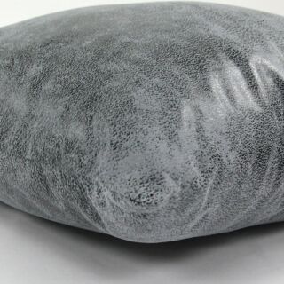 Coussin Havane gris aspect cuir vintage