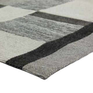 PATCHY Laine Tapis artisanal XXL (290x200cm) gris ambiance