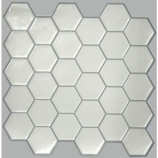 Carrelage mural hexagonale blanc adhésif